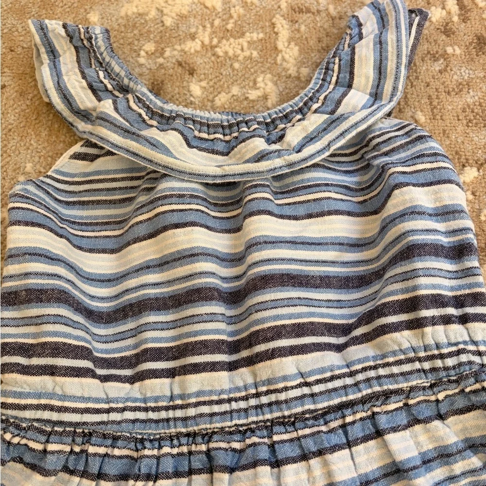 Gymboree Navy and White Striped Dress